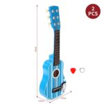 SOKA Wooden Stripe Striped Blue Pirate Guitar Childrens Musical Instrument - Image 6