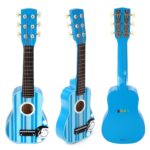 SOKA Wooden Stripe Striped Blue Pirate Guitar Childrens Musical Instrument - Image 8