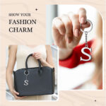 Gulfmew Letter Keychain Silver Alphabet Initial Keyring Chain Car Key Ring Chain Gift Bag Charm for Women Men Friends Family(K) - Image 4