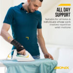 Bionix Wrist Support Brace - Relieves Wrist Pain - Carpal Tunnel Splint, Tendonitis, RSI, and Sprain - Wrist Brace Right & Left Hand For Men Women (Black Left Medium) - Image 6