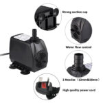 Homvik 2500L/H 45W Submersible Water Pump for Fountain Aquarium Pond Garden and Water Pump Ultra-Quiet Hydroponics System with 2 Nozzles AC220-240V 2.5M Lift Height - Image 2