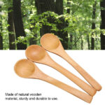 Small Wooden Spoon 30pcs Natural Small Wooden Spoon Kitchen Cooking Spoons Wooden Crafts Spoon for Children Dessert Sugar Tasting Baking Condiment - Image 2