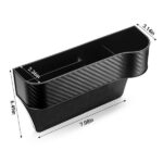 Aimisite Car Seat Gap Filler Organiser, 2 Pack Car Organizer Front Seat Gap Filler with Cup Holder Car Console Side Pocket with Usb Charging Hole for Cellphones,Wallet, Cards, Coins, Drink Cups - Image 3