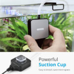 NICREW Air Pump Aquarium Ultra Quiet <33 dB, Nano Silent Aquarium Oxygen Pump up to 40 L, Aquarium Accessories for Fish Tanks, 18 L/H, 1.5 WColor	Black Brand	NICREW Material	Ceramic Product Dimensions	1.8"L x 0.6"W x 1.9"H Power Source	Corded Electric - Image 4