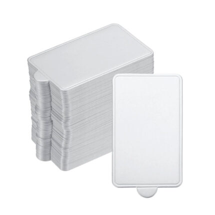 sourcing map 200pcs Mini Cake Boards, Mousse Cake Cardboards Triangle Cake Bases Plates Cupcake Dessert Displays Base Tray for Cupcakes, Cakes, Pastries, Dessert Base-Grease Proof(Silver Tone)