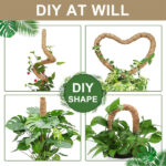 Onezebra 120cm/47in Moss Pole, Moss Pole for Monstera, Plant Supports for Indoor Plants, Bendable Plant Sticks Support for Climbing Plants, Promoting Natural Upward Growth - Image 3