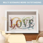 3D Shadow Box Frame A4 - 22.7x31.4 cm Deep 3D Box Frame for Tabletop or Wall Display, White Wooden Photo Frame for Crafts, Memorabilia, Flowers, Tickets, and Medals (5 cm Depth) - Image 4