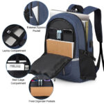 Dewellyoo Travel Laptop Backpack, Anti-Theft Lightweight Business Backpack Work Bag with USB Charging Port & Lock, Large College High School Bag Rucksack Gift for Men, Fits15.6 inch Laptop, Blue - Image 2