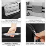 Linpr Transparent PVC Suitcase Cover, No Disassembly Required Clear Luggage Protector Suitcase Cover, Waterproof Travel Wrap Luggage Cover Protectors, Luggage Bag for Hard Cover Suitcase (Black, 22) - Image 3