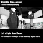ZONSUSE Universal Gun Holster with Mag Pouch, IWB OWB Holster, Tactical Pistol Bags Waistband, The Waistband Pistols Holsters for Right and Left Hand, Draw Men/Women - Image 4