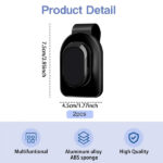 Sunglasses Holder for Car Sun Visor, Leather Car Glasses Holder, Eyeglass Clip for Ticket Card, Universal Sunglasses Holder Car Visor Accessory, 1 Pack - Black - Image 3