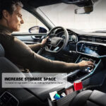 Aimisite Car Seat Gap Filler Organiser, 2 Pack Car Organizer Front Seat Gap Filler with Cup Holder Car Console Side Pocket with Usb Charging Hole for Cellphones,Wallet, Cards, Coins, Drink Cups - Image 4