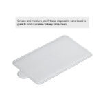 sourcing map 200pcs Mini Cake Boards, Mousse Cake Cardboards Triangle Cake Bases Plates Cupcake Dessert Displays Base Tray for Cupcakes, Cakes, Pastries, Dessert Base-Grease Proof(Silver Tone) - Image 4