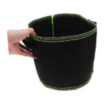 Onezebra 5-Pack 3 Gallon Grow Bags, Black, Grow Bags for Vegetables, Flowers, Herbs, Indoor/Outdoor Use, 22 cm (W) x 22 cm (L) x 25 cm (H) - Image 3