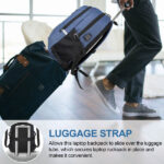 Dewellyoo Travel Laptop Backpack, Anti-Theft Lightweight Business Backpack Work Bag with USB Charging Port & Lock, Large College High School Bag Rucksack Gift for Men, Fits15.6 inch Laptop, Blue - Image 3