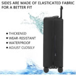 Linpr Transparent PVC Suitcase Cover, No Disassembly Required Clear Luggage Protector Suitcase Cover, Waterproof Travel Wrap Luggage Cover Protectors, Luggage Bag for Hard Cover Suitcase (Black, 22) - Image 4