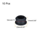 sourcing map Silicone Snap in Locking Hole Plugs,Rubber Panel Seal Cover Flush Type Panel Round for Kitchen Rubber Bulkheads Waterproof Sealing Plugs 18mm/0.7 Inch Diameter Black,Pack of 6 - Image 2