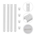 Veemoon 8 Pcs Drawer Slide Replacement White Drawer Runners Plastic Cabinet Rails Push to Open Drawer Runner Small Drawer Glides Furniture Hardware Accessories - Image 2