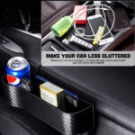 Aimisite Car Seat Gap Filler Organiser, 2 Pack Car Organizer Front Seat Gap Filler with Cup Holder Car Console Side Pocket with Usb Charging Hole for Cellphones,Wallet, Cards, Coins, Drink Cups - Image 5