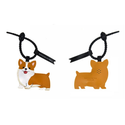 Cute Corgi Bag Charm, Leather Puppy Keychain for Women Handbags, Animal Keyring Purse Pendant, Cartoon Dog Ornament Accessories for Backpack Car Keys Birthday Gift