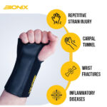 Bionix Wrist Support Brace - Relieves Wrist Pain - Carpal Tunnel Splint, Tendonitis, RSI, and Sprain - Wrist Brace Right & Left Hand For Men Women (Black Left Medium) - Image 2