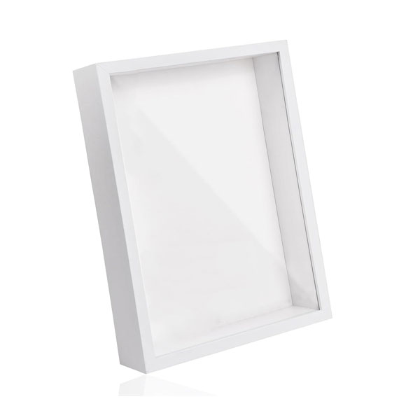 32 3D Shadow Box Frame A4 - 22.7x31.4 cm Deep 3D Box Frame for Tabletop or Wall Display, White Wooden Photo Frame for Crafts, Memorabilia, Flowers, Tickets, and Medals (5 cm Depth) - Image 1
