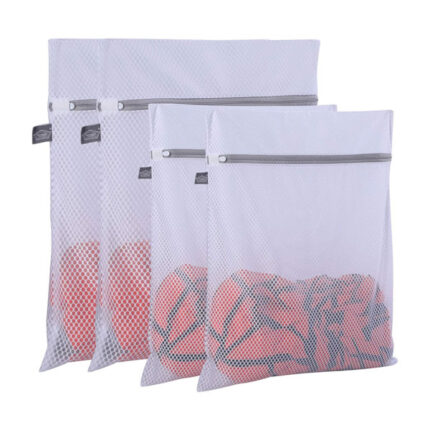 Kimmama Honeycomb Mesh Washing Laundry Bag- Pack of 4 (2 ExtraLarge+2 Large) 125gsm Net Fabric Durable and Reusable Wash bag,Travel Organization Bag for Clothes,Jeans,Bath Towels,Bed Sheets