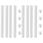 Veemoon 8 Pcs Drawer Slide Replacement White Drawer Runners Plastic Cabinet Rails Push to Open Drawer Runner Small Drawer Glides Furniture Hardware Accessories