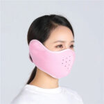 Winter Cold-proof Cycling Mask with Earflap, Pink for Outdoor Sports - Unisex Face Warmer