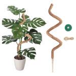 Onezebra 120cm/47in Moss Pole, Moss Pole for Monstera, Plant Supports for Indoor Plants, Bendable Plant Sticks Support for Climbing Plants, Promoting Natural Upward Growth
