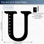 Resama 11'' Black Metal Letters for Wall Decor, Visual 3D Large Alphabet, Decorative Farmhouse Hanging Letter Sign for Living Room Bedroom Office Home Party (U) - Image 5