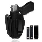 ZONSUSE Universal Gun Holster with Mag Pouch, IWB OWB Holster, Tactical Pistol Bags Waistband, The Waistband Pistols Holsters for Right and Left Hand, Draw Men/Women