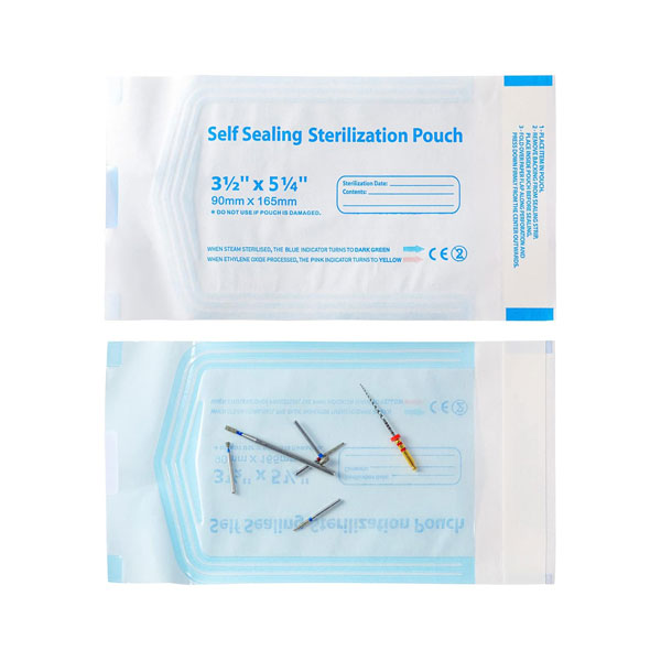 4 Annhua 3.5 X 6.5 Self Sterilization Pouches for Dental Offices, 100 Pcs Self Seal Sterilizer Bags Pouch - Blue - Image 1