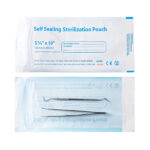 Annhua 5.3 x 11" Self-Sterilization Pouches 100 PCS Self Seal Sterilizer Bags, Used for Dentist Tools, Beauty Toolkits and Nail Tools