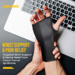 Bionix Wrist Support Brace - Relieves Wrist Pain - Carpal Tunnel Splint, Tendonitis, RSI, and Sprain - Wrist Brace Right & Left Hand For Men Women (Black Left Medium) - Image 4