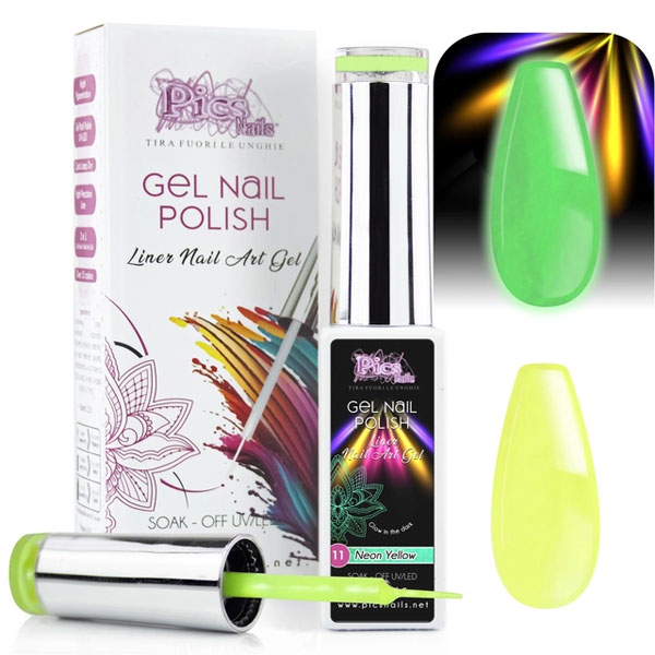 Untitled-1 Neon Yellow Gel Nail Polish 10ml - High Precision Brush for Nail Art & French Manicure - Image 1