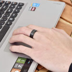 NUNCAD Men's Rings Black 8mm Tungsten Wedding Ring for Men Simple Band Ring with Groove Beveled Edges Size S - Image 5