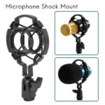 Smallterm Universal Professional Condenser Microphone Mic Shock Mount Holder Studio Recording Bracket For Diaphram Mic Clip, Black - Image 3
