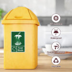 10 PCS Food Waste Sticker, Recycling Stickers for Bins 100 X 150 mm, Bin Sticker PVC Self Adhesive, General Recycle Signs Waterproof for Kitchen Home Office School Indoor Outdoor - Image 3