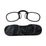 Flexsee LIGHT Clip on Nose - Armless Reading Glasses, Unisex - 7 Colors / 5 Dioptris (Marble Black, 1, Dioptres)