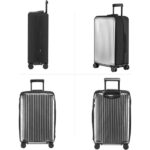 Linpr Transparent PVC Suitcase Cover, No Disassembly Required Clear Luggage Protector Suitcase Cover, Waterproof Travel Wrap Luggage Cover Protectors, Luggage Bag for Hard Cover Suitcase (Black, 22) - Image 2