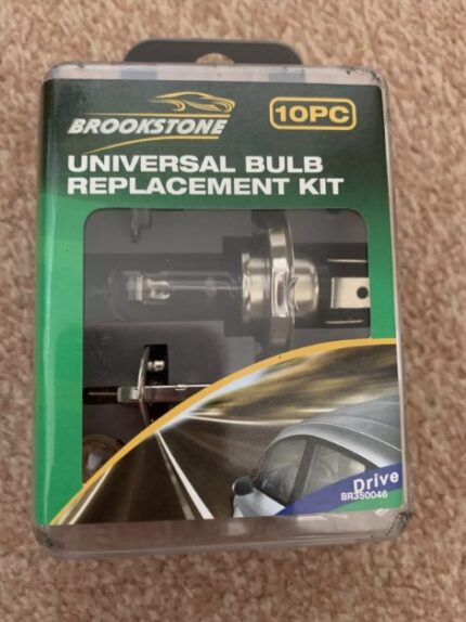 Brookstone Universal Bulb Replacement Kit – 10‑Piece Car Spare Set