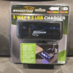 Brookstone 3-Way + 2‑USB Car Charger / Cigarette Socket Splitter