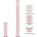 EIHAIHIS Double Tour Braided Solo Loop for Apple Watch Strap 38mm 40mm 41mm 42mm 44mm 45mm 49mm, Adjustable Elastic Replacement Band for iWatch Series 8 Ultra 7 6 SE 5 4 3 2 1, Pearl Pink - Image 4