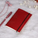 AUROVILLE PAPERS Handcrafted Eucalyptus Leaf Imprint 80-Page Pocket Travel Mini Diary Notebook â€“ 8 x 13 Cms with Elastic Closure, Perfect Planner, Journaling, and Sketching - (Any One Design) - Image 4