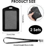 2PCS Id Badge Holder, Pass Holder Lanyard with Card Holder Lanyards for Neck with Card Holder Travel Card - Image 4