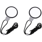 2Pcs Necklace Magnifiers Hanging Loupes Portable Monocle Lens for Reading, Hobbies, and Close-up Detail Inspection