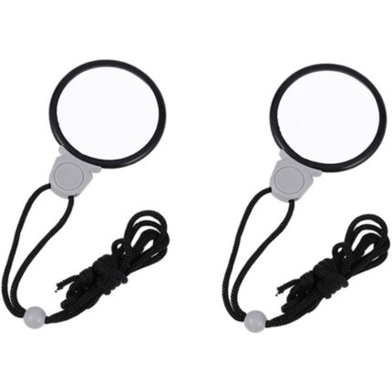 2Pcs Necklace Magnifiers Hanging Loupes Portable Monocle Lens for Reading, Hobbies, and Close-up Detail Inspection