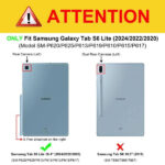 FINTIE SlimShell Case for Samsung Galaxy Tab S6 Lite 10.4 Inch 2024/2022/ 2020, Lightweight Stand Translucent Frosted Back Cover with S Pen Holder, Auto Wake/Sleep, Blue - Image 4