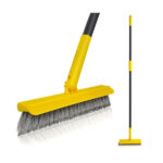 DALIPER 2 in 1 V-shape Grout Scrubbing Brush with 127CM Long Handle, 180°Rotatable Grout Cleaning Brush Grout Line Scrubber Shower Tile Scrub with Stiff Bristle for Bathroom Kitchen Shower Baseboards